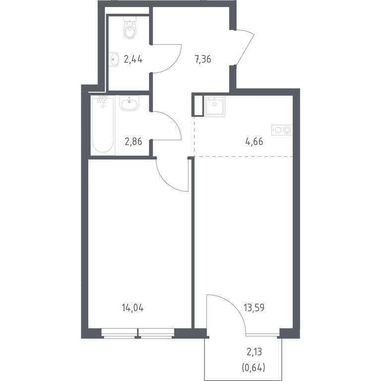 Apartment Sale, 45.59 sq. m. at Ostafevo, Ostafyevskoe Highway, 12к1, Ryazanovskoe Settlement, Moscow, Russia #1 Apartment Sale, 45.59 sq. m. at Ostafevo, Ostafyevskoe Highway, 12к1, Ryazanovskoe Settlement, Moscow, Russia #1