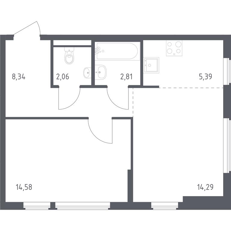 Apartment Sale, 47.47平方米 at Ostafevo, Ostafyevskoe Highway, 12к1, Ryazanovskoe Settlement, Moscow, Russia #1 Apartment Sale, 47.47平方米 at Ostafevo, Ostafyevskoe Highway, 12к1, Ryazanovskoe Settlement, Moscow, Russia #1