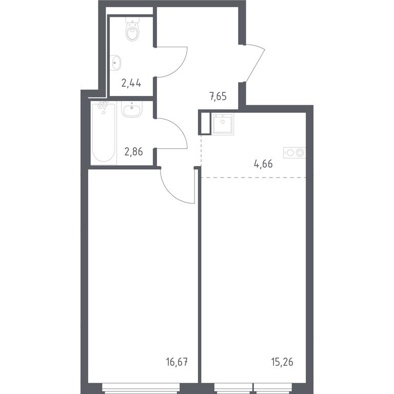 Apartment Sale, 49.54 sq. m. at Ostafevo, Ostafyevskoe Highway, 12к1, Ryazanovskoe Settlement, Moscow, Russia #1 Apartment Sale, 49.54 sq. m. at Ostafevo, Ostafyevskoe Highway, 12к1, Ryazanovskoe Settlement, Moscow, Russia #1