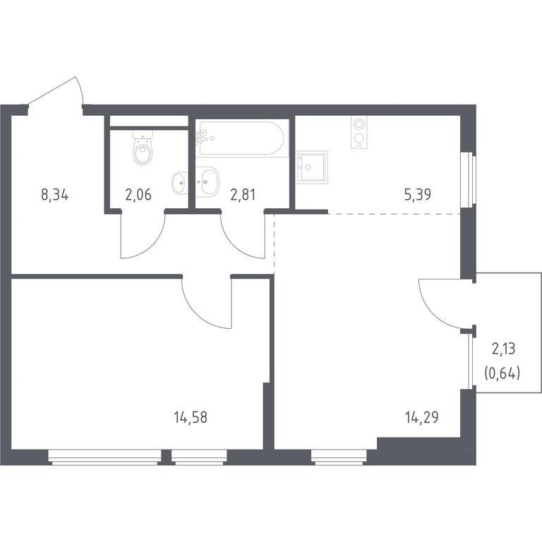 Apartment Sale, 48.11 sq. m. at Ostafevo, Ostafyevskoe Highway, 12к1, Ryazanovskoe Settlement, Moscow, Russia #1 Apartment Sale, 48.11 sq. m. at Ostafevo, Ostafyevskoe Highway, 12к1, Ryazanovskoe Settlement, Moscow, Russia #1