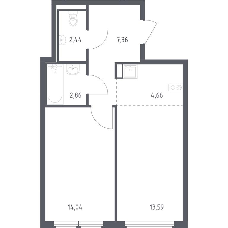 Apartment Sale, 44.95 sq. m. at Ostafevo, Ostafyevskoe Highway, 12к1, Ryazanovskoe Settlement, Moscow, Russia #1 Apartment Sale, 44.95 sq. m. at Ostafevo, Ostafyevskoe Highway, 12к1, Ryazanovskoe Settlement, Moscow, Russia #1
