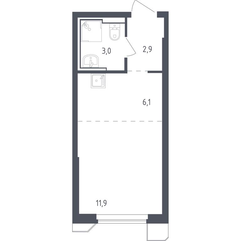 Apartment Sale, 23.93 sq. m. at Sputnik, Lipovoy Roschi Street, 1к4, derevnya Razdory, Odintsovskiy City District, Moscow Region, Russia #1 Apartment Sale, 23.93 sq. m. at Sputnik, Lipovoy Roschi Street, 1к4, derevnya Razdory, Odintsovskiy City District, Moscow Region, Russia #1
