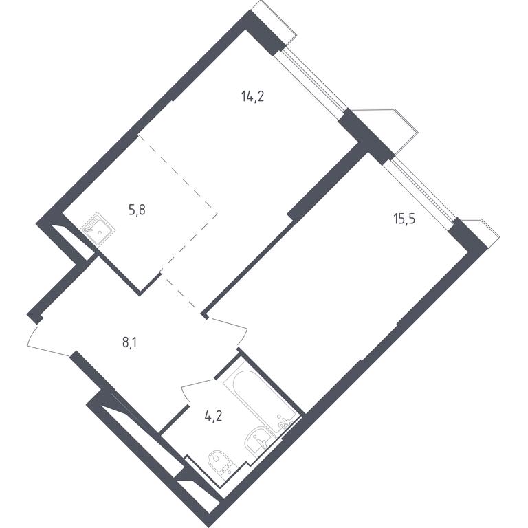 Apartment Sale, 48.3 sq. m. at Sputnik, Lipovoy Roschi Street, 1к4, derevnya Razdory, Odintsovskiy City District, Moscow Region, Russia #1 Apartment Sale, 48.3 sq. m. at Sputnik, Lipovoy Roschi Street, 1к4, derevnya Razdory, Odintsovskiy City District, Moscow Region, Russia #1