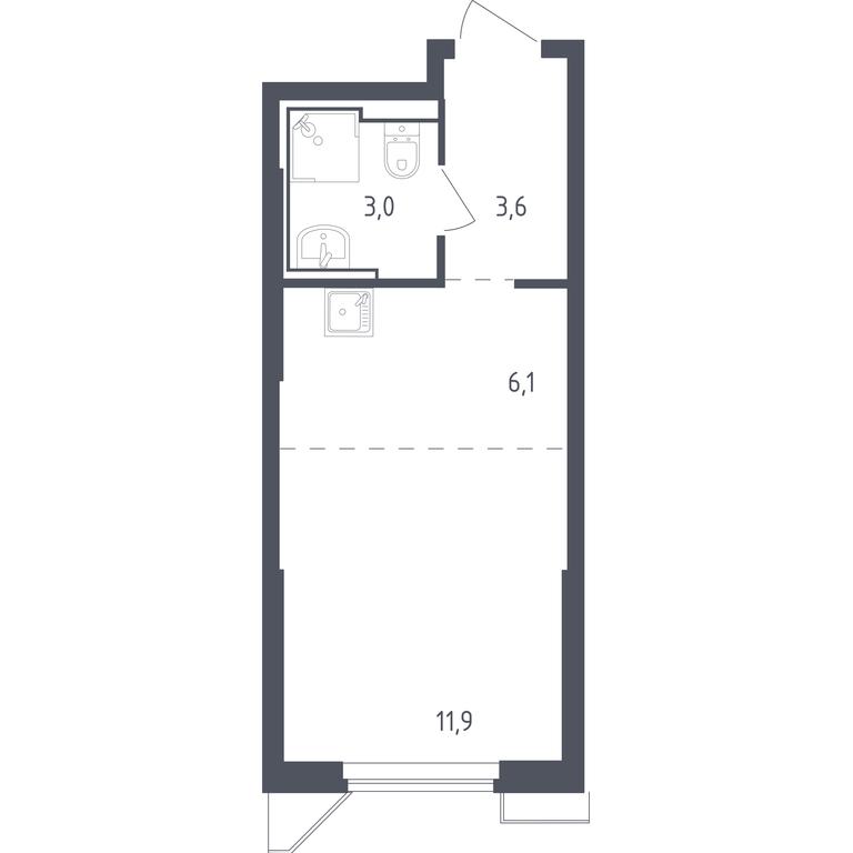 Apartment Sale, 24.43 sq. m. at Sputnik, Lipovoy Roschi Street, 1к4, derevnya Razdory, Odintsovskiy City District, Moscow Region, Russia #1 Apartment Sale, 24.43 sq. m. at Sputnik, Lipovoy Roschi Street, 1к4, derevnya Razdory, Odintsovskiy City District, Moscow Region, Russia #1