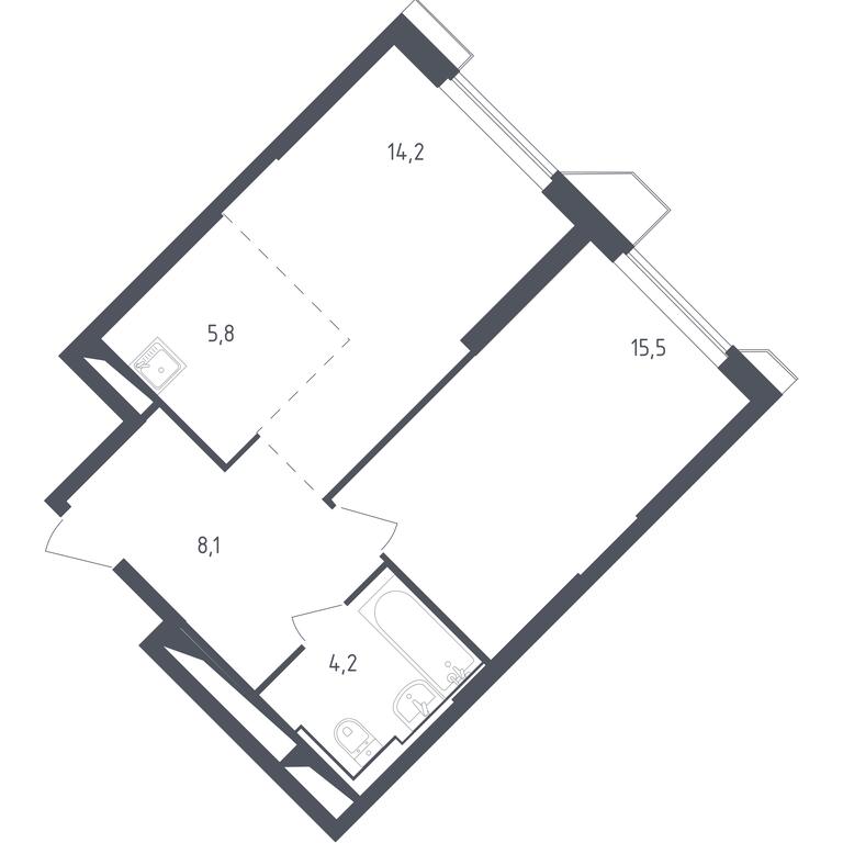 Apartment Sale, 48.23 sq. m. at Sputnik, Lipovoy Roschi Street, 1к4, derevnya Razdory, Odintsovskiy City District, Moscow Region, Russia #1 Apartment Sale, 48.23 sq. m. at Sputnik, Lipovoy Roschi Street, 1к4, derevnya Razdory, Odintsovskiy City District, Moscow Region, Russia #1