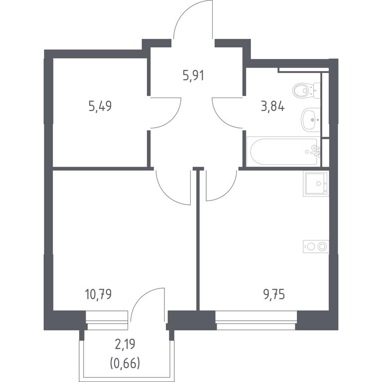 Apartment Sale, 36.44 sq. m. at Novoe Vidnoe, Kalinovka Village, Leninskiy City District, Moscow Region, Russia #1 Apartment Sale, 36.44 sq. m. at Novoe Vidnoe, Kalinovka Village, Leninskiy City District, Moscow Region, Russia #1