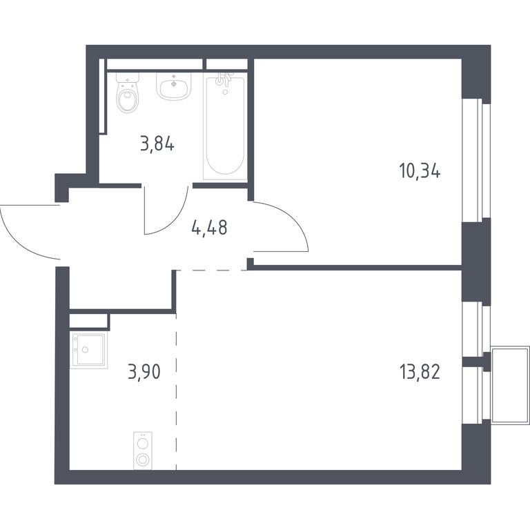 Apartment Sale, 36.38 sq. m. at Novoe Vidnoe, Kalinovka Village, Leninskiy City District, Moscow Region, Russia #1 Apartment Sale, 36.38 sq. m. at Novoe Vidnoe, Kalinovka Village, Leninskiy City District, Moscow Region, Russia #1