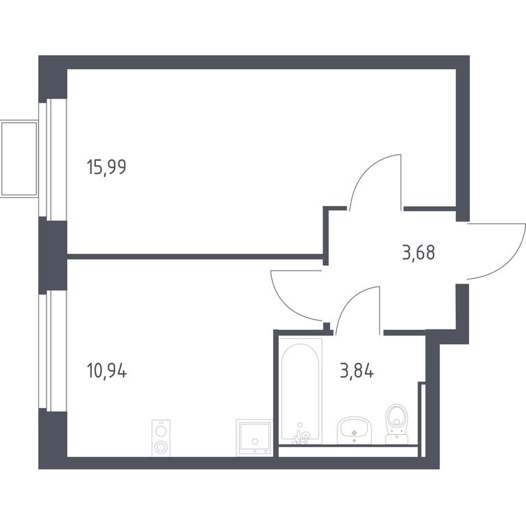 Apartment Sale, 34.45 sq. m. at Novoe Vidnoe, Kalinovka Village, Leninskiy City District, Moscow Region, Russia #1 Apartment Sale, 34.45 sq. m. at Novoe Vidnoe, Kalinovka Village, Leninskiy City District, Moscow Region, Russia #1