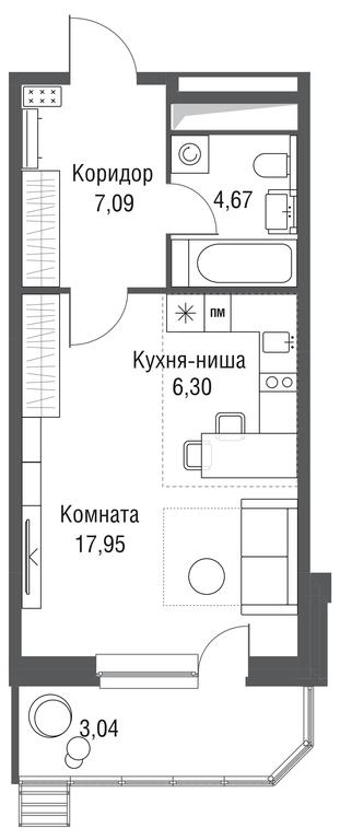 1-BD Apartment Sale, 39.05 sq. m. at Odinburg, Severnaya Street, 11, Odintsovo, Moscow Region, Russia #2 1-BD Apartment Sale, 39.05 sq. m. at Odinburg, Severnaya Street, 11, Odintsovo, Moscow Region, Russia #2