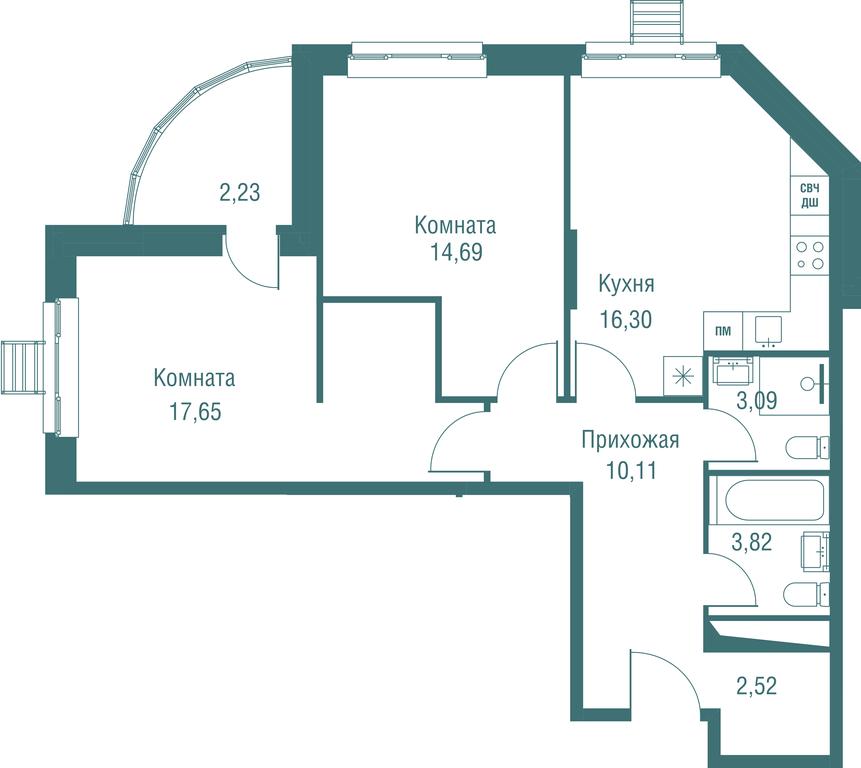 2-BD Apartment Sale, 70.41 sq. m. at Odinburg, Severnaya Street, 11, Odintsovo, Moscow Region, Russia #1 2-BD Apartment Sale, 70.41 sq. m. at Odinburg, Severnaya Street, 11, Odintsovo, Moscow Region, Russia #1