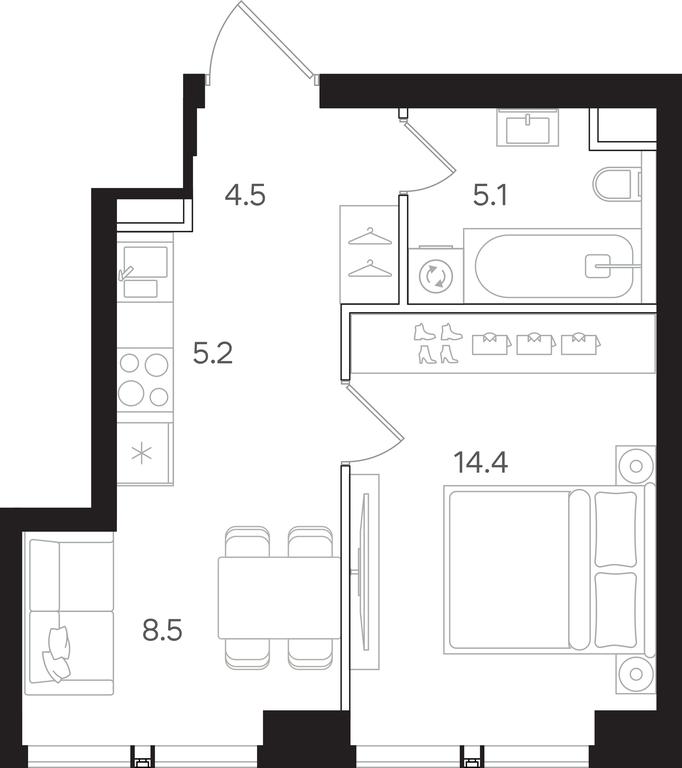 1-BD Apartment Sale, 38 sq. m. at Mangazeya na Tulskoy, Bolshaya Tulskaya Street, Moscow, Russia #1 1-BD Apartment Sale, 38 sq. m. at Mangazeya na Tulskoy, Bolshaya Tulskaya Street, Moscow, Russia #1
