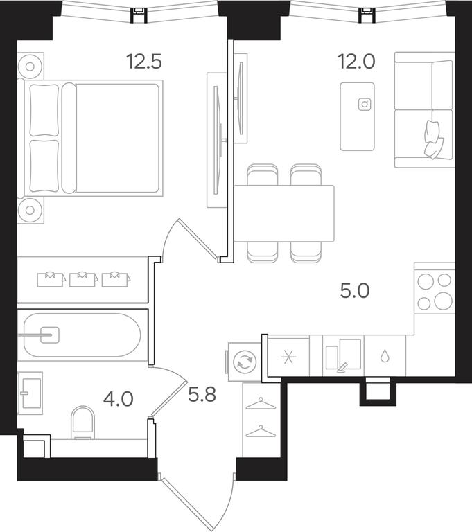 1-BD Apartment Sale, 39.3 sq. m. at Mangazeya na Tulskoy, Bolshaya Tulskaya Street, Moscow, Russia #2 1-BD Apartment Sale, 39.3 sq. m. at Mangazeya na Tulskoy, Bolshaya Tulskaya Street, Moscow, Russia #2