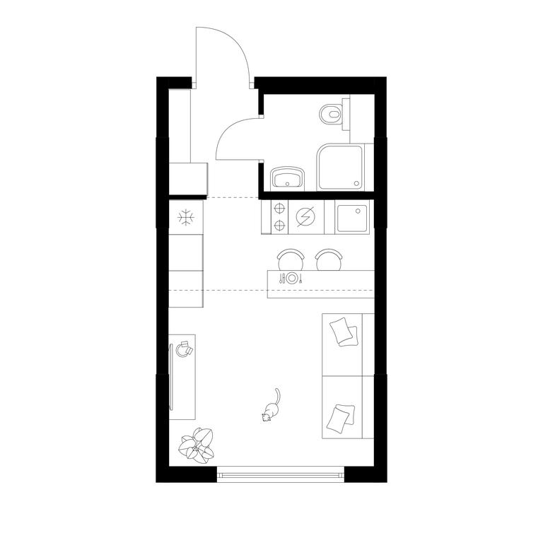 Apartment Sale, 19.8 sq. m. at Zelionyi Park, 687-y proyezd, 15с2, Zelenograd, Moscow, Russia #1