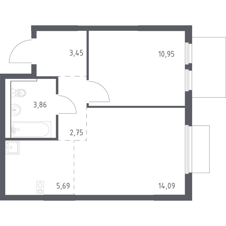 Apartment Sale, 40.79 sq. m. at Prigorod Lesnoe, Molodyozhny bulvar, 6, derevnya Misaylovo, Leninskiy City District, Moscow Region, Russia #1 Apartment Sale, 40.79 sq. m. at Prigorod Lesnoe, Molodyozhny bulvar, 6, derevnya Misaylovo, Leninskiy City District, Moscow Region, Russia #1