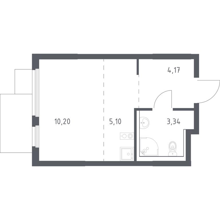 Apartment Sale, 22.81 sq. m. at Prigorod Lesnoe, Molodyozhny bulvar, 6, derevnya Misaylovo, Leninskiy City District, Moscow Region, Russia #1 Apartment Sale, 22.81 sq. m. at Prigorod Lesnoe, Molodyozhny bulvar, 6, derevnya Misaylovo, Leninskiy City District, Moscow Region, Russia #1