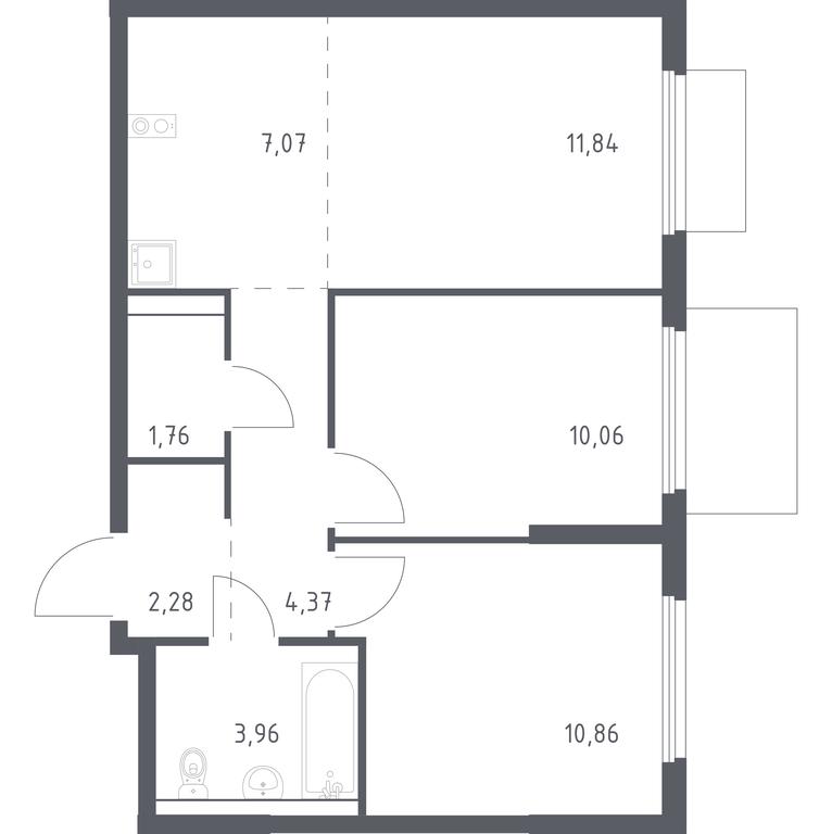1-BD Apartment Sale, 52.2 sq. m. at Prigorod Lesnoe, Molodyozhny bulvar, 6, derevnya Misaylovo, Leninskiy City District, Moscow Region, Russia #1 1-BD Apartment Sale, 52.2 sq. m. at Prigorod Lesnoe, Molodyozhny bulvar, 6, derevnya Misaylovo, Leninskiy City District, Moscow Region, Russia #1