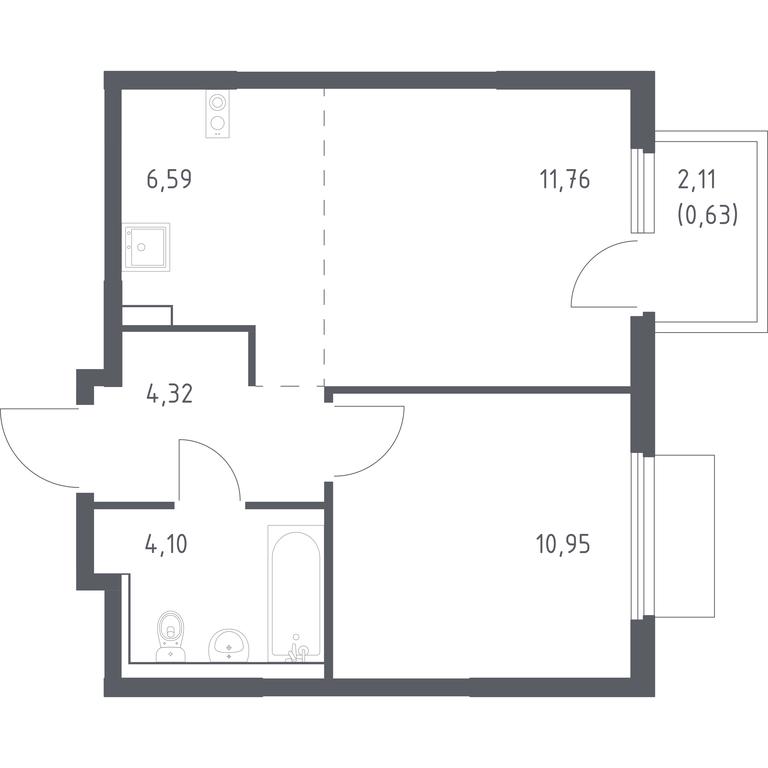 Apartment Sale, 38.35 sq. m. at Prigorod Lesnoe, Molodyozhny bulvar, 6, derevnya Misaylovo, Leninskiy City District, Moscow Region, Russia #1 Apartment Sale, 38.35 sq. m. at Prigorod Lesnoe, Molodyozhny bulvar, 6, derevnya Misaylovo, Leninskiy City District, Moscow Region, Russia #1