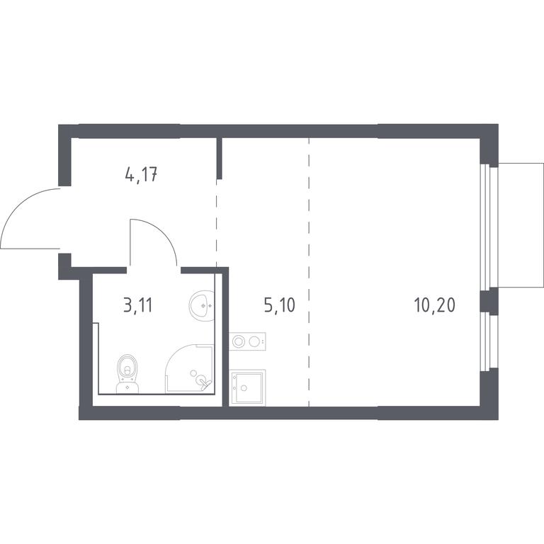 Apartment Sale, 22.58 sq. m. at Prigorod Lesnoe, Molodyozhny bulvar, 6, derevnya Misaylovo, Leninskiy City District, Moscow Region, Russia #1 Apartment Sale, 22.58 sq. m. at Prigorod Lesnoe, Molodyozhny bulvar, 6, derevnya Misaylovo, Leninskiy City District, Moscow Region, Russia #1