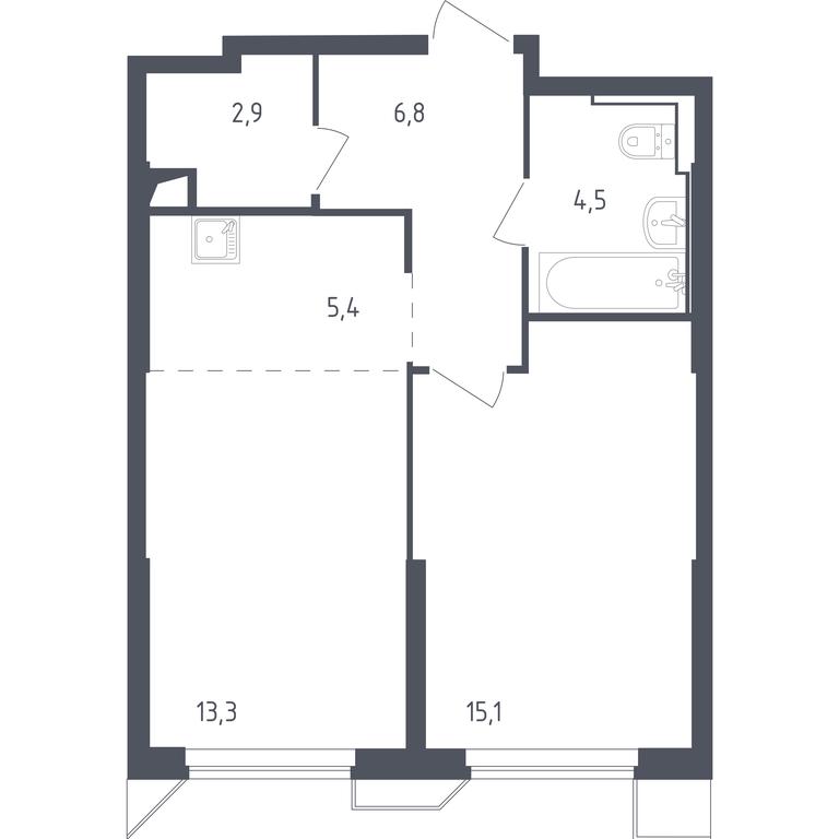 Apartment Sale, 47.91 sq. m. at Sputnik, Lipovoy Roschi Street, 1к4, derevnya Razdory, Odintsovskiy City District, Moscow Region, Russia #1 Apartment Sale, 47.91 sq. m. at Sputnik, Lipovoy Roschi Street, 1к4, derevnya Razdory, Odintsovskiy City District, Moscow Region, Russia #1