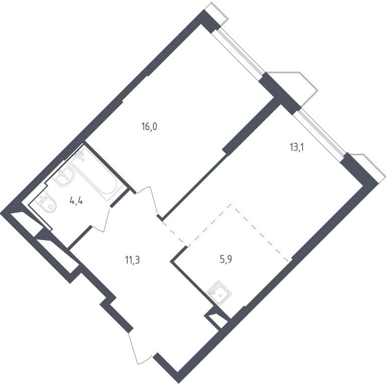 Apartment Sale, 51.49 sq. m. at Sputnik, Lipovoy Roschi Street, 1к4, derevnya Razdory, Odintsovskiy City District, Moscow Region, Russia #1 Apartment Sale, 51.49 sq. m. at Sputnik, Lipovoy Roschi Street, 1к4, derevnya Razdory, Odintsovskiy City District, Moscow Region, Russia #1