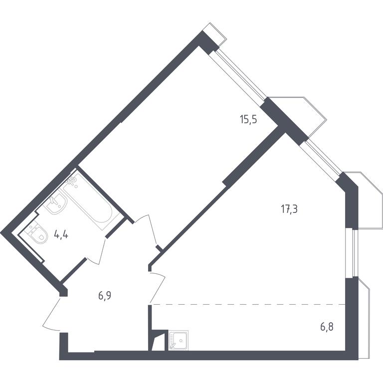 Apartment Sale, 50.63 sq. m. at Sputnik, Lipovoy Roschi Street, 1к4, derevnya Razdory, Odintsovskiy City District, Moscow Region, Russia #1 Apartment Sale, 50.63 sq. m. at Sputnik, Lipovoy Roschi Street, 1к4, derevnya Razdory, Odintsovskiy City District, Moscow Region, Russia #1