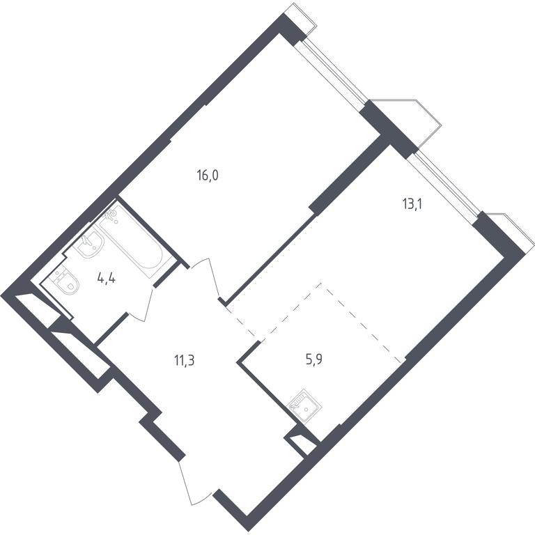 Apartment Sale, 51.49 sq. m. at Sputnik, Lipovoy Roschi Street, 1к4, derevnya Razdory, Odintsovskiy City District, Moscow Region, Russia #1 Apartment Sale, 51.49 sq. m. at Sputnik, Lipovoy Roschi Street, 1к4, derevnya Razdory, Odintsovskiy City District, Moscow Region, Russia #1