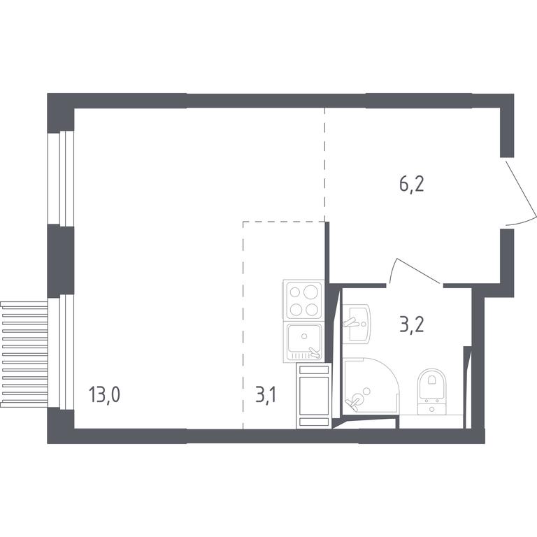 Apartment Sale, 25.1 sq. m. at Mytishchi Park, Silikatnaya ulitsa, 41к3, Mytischi, Moscow Region, Russia #1 Apartment Sale, 25.1 sq. m. at Mytishchi Park, Silikatnaya ulitsa, 41к3, Mytischi, Moscow Region, Russia #1