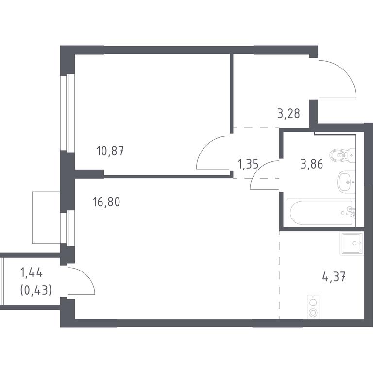 Apartment Sale, 40.96平方米 at Mytishchi Park, Silikatnaya ulitsa, 41к3, Mytischi, Moscow Region, Russia #1 Apartment Sale, 40.96平方米 at Mytishchi Park, Silikatnaya ulitsa, 41к3, Mytischi, Moscow Region, Russia #1