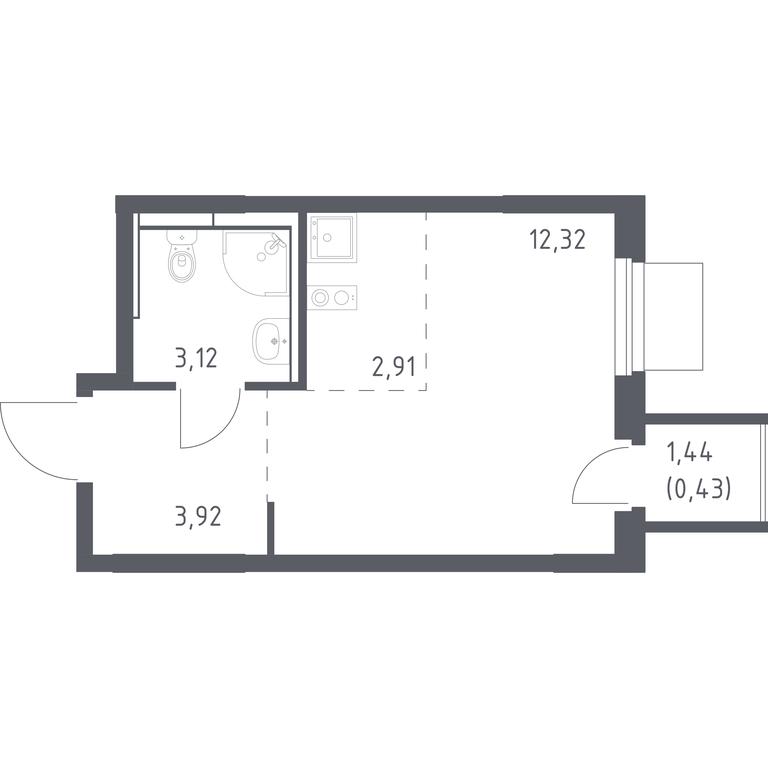 Apartment Sale, 22.7 sq. m. at Mytishchi Park, Silikatnaya ulitsa, 41к3, Mytischi, Moscow Region, Russia #1 Apartment Sale, 22.7 sq. m. at Mytishchi Park, Silikatnaya ulitsa, 41к3, Mytischi, Moscow Region, Russia #1