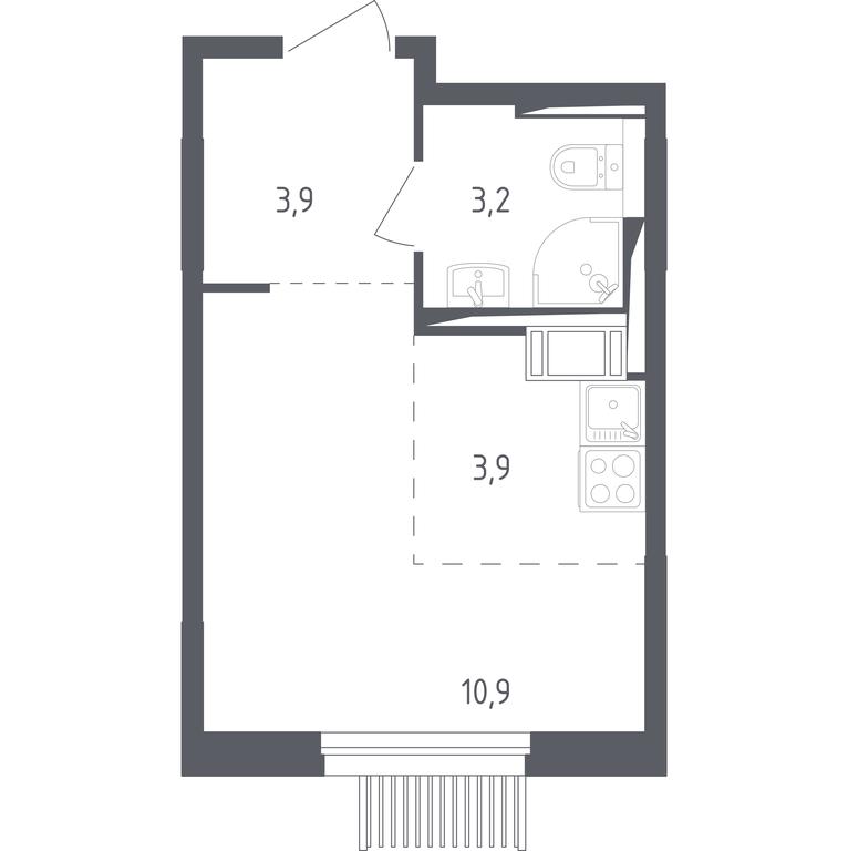 Apartment Sale, 21.4 sq. m. at Mytishchi Park, Silikatnaya ulitsa, 41к3, Mytischi, Moscow Region, Russia #1 Apartment Sale, 21.4 sq. m. at Mytishchi Park, Silikatnaya ulitsa, 41к3, Mytischi, Moscow Region, Russia #1