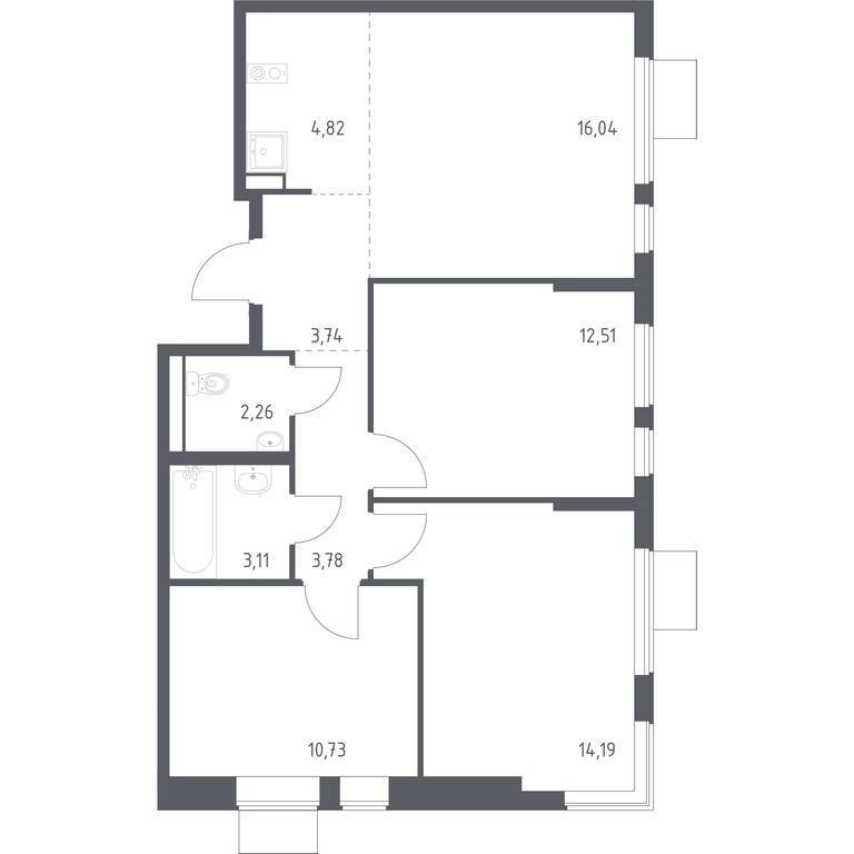 2-BD Apartment Sale, 71.18 sq. m. at Gorki Park, Shkolnaya ulitsa, 2, derevnya Korobovo, Leninskiy City District, Moscow Region, Russia #1 2-BD Apartment Sale, 71.18 sq. m. at Gorki Park, Shkolnaya ulitsa, 2, derevnya Korobovo, Leninskiy City District, Moscow Region, Russia #1