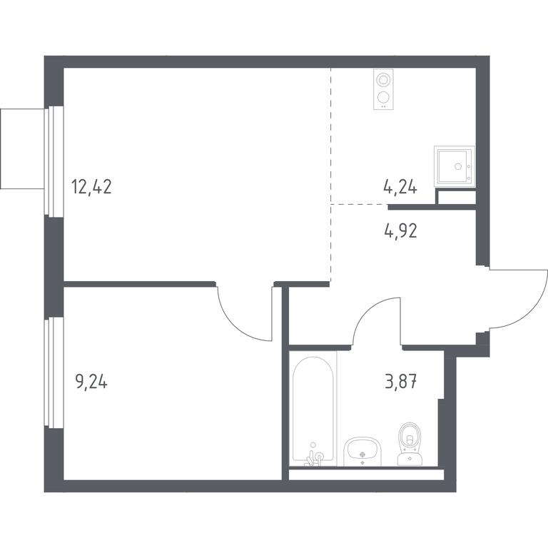 Apartment Sale, 34.69平方米 at Gorki Park, Shkolnaya ulitsa, 2, derevnya Korobovo, Leninskiy City District, Moscow Region, Russia #1 Apartment Sale, 34.69平方米 at Gorki Park, Shkolnaya ulitsa, 2, derevnya Korobovo, Leninskiy City District, Moscow Region, Russia #1