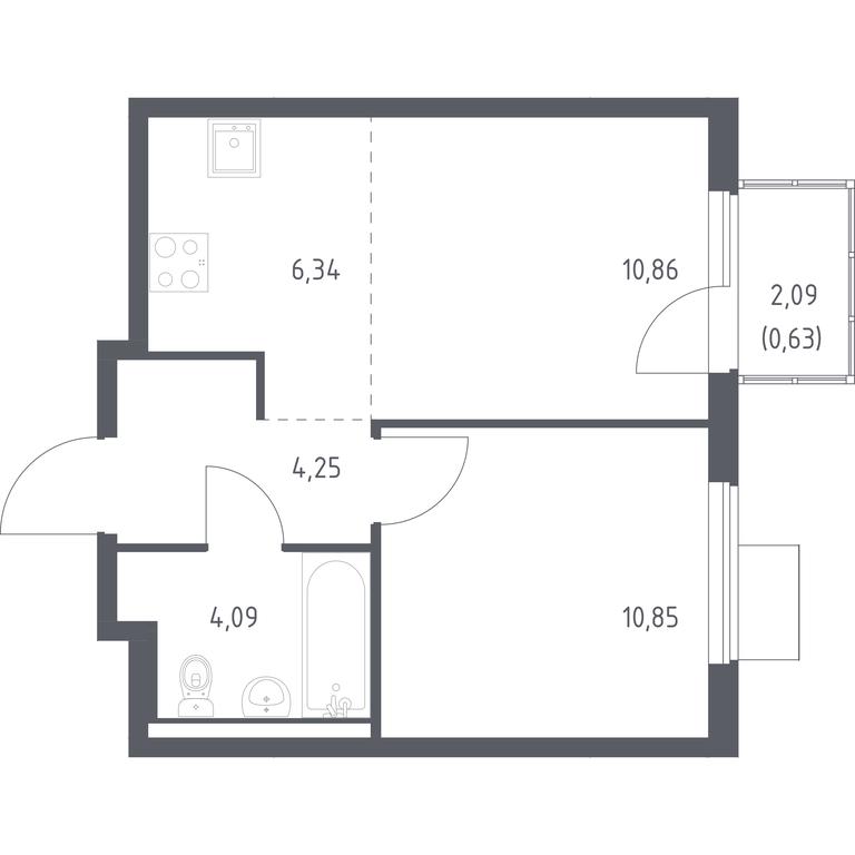 Apartment Sale, 37.02 sq. m. at Gorki Park, Shkolnaya ulitsa, 2, derevnya Korobovo, Leninskiy City District, Moscow Region, Russia #1 Apartment Sale, 37.02 sq. m. at Gorki Park, Shkolnaya ulitsa, 2, derevnya Korobovo, Leninskiy City District, Moscow Region, Russia #1