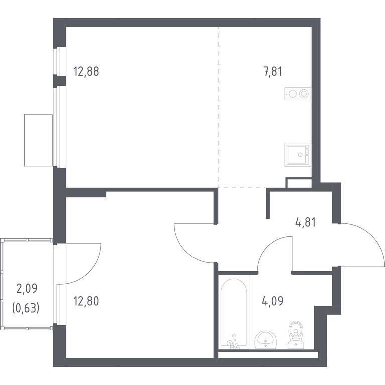 Apartment Sale, 43.02 sq. m. at Gorki Park, Shkolnaya ulitsa, 2, derevnya Korobovo, Leninskiy City District, Moscow Region, Russia #1 Apartment Sale, 43.02 sq. m. at Gorki Park, Shkolnaya ulitsa, 2, derevnya Korobovo, Leninskiy City District, Moscow Region, Russia #1