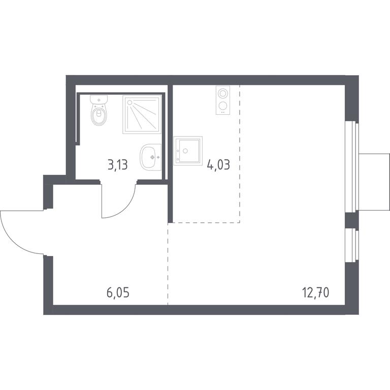 Apartment Sale, 25.91 sq. m. at Gorki Park, Shkolnaya ulitsa, 2, derevnya Korobovo, Leninskiy City District, Moscow Region, Russia #1 Apartment Sale, 25.91 sq. m. at Gorki Park, Shkolnaya ulitsa, 2, derevnya Korobovo, Leninskiy City District, Moscow Region, Russia #1