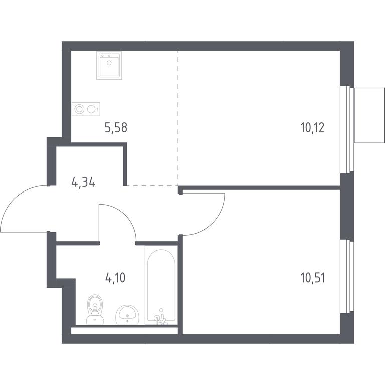 Apartment Sale, 34.65 sq. m. at Gorki Park, Shkolnaya ulitsa, 2, derevnya Korobovo, Leninskiy City District, Moscow Region, Russia #1 Apartment Sale, 34.65 sq. m. at Gorki Park, Shkolnaya ulitsa, 2, derevnya Korobovo, Leninskiy City District, Moscow Region, Russia #1
