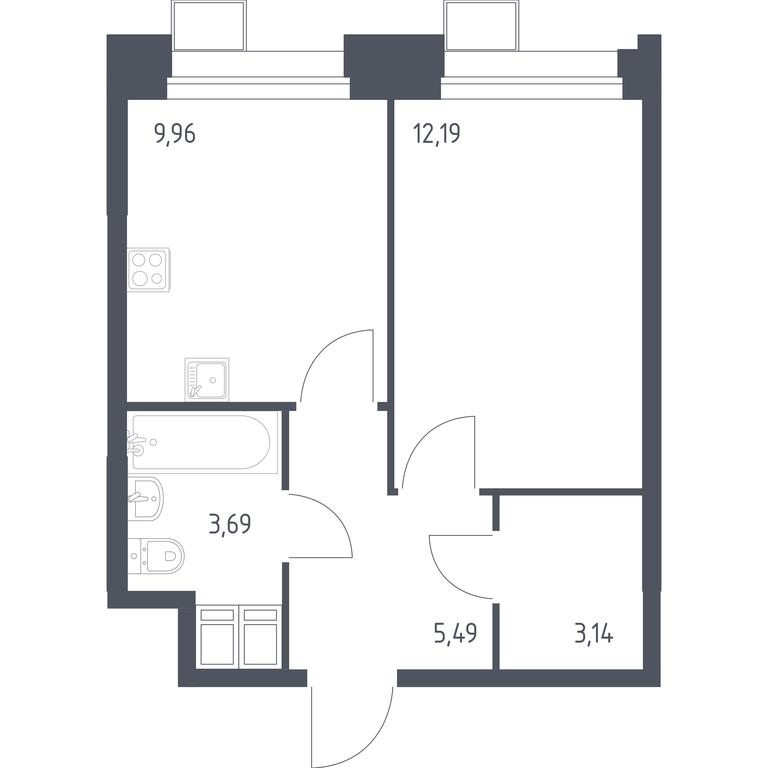 Apartment Sale, 34.47 sq. m. at Troparevo Park, Kiyevskoye shosse, 21-y kilometr, 3с4, Mosrentgen Settlement, Moscow, Russia #1
