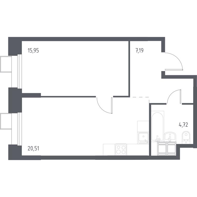 Apartment Sale, 48.42 sq. m. at Troparevo Park, Kiyevskoye shosse, 21-y kilometr, 3с4, Mosrentgen Settlement, Moscow, Russia #1 Apartment Sale, 48.42 sq. m. at Troparevo Park, Kiyevskoye shosse, 21-y kilometr, 3с4, Mosrentgen Settlement, Moscow, Russia #1