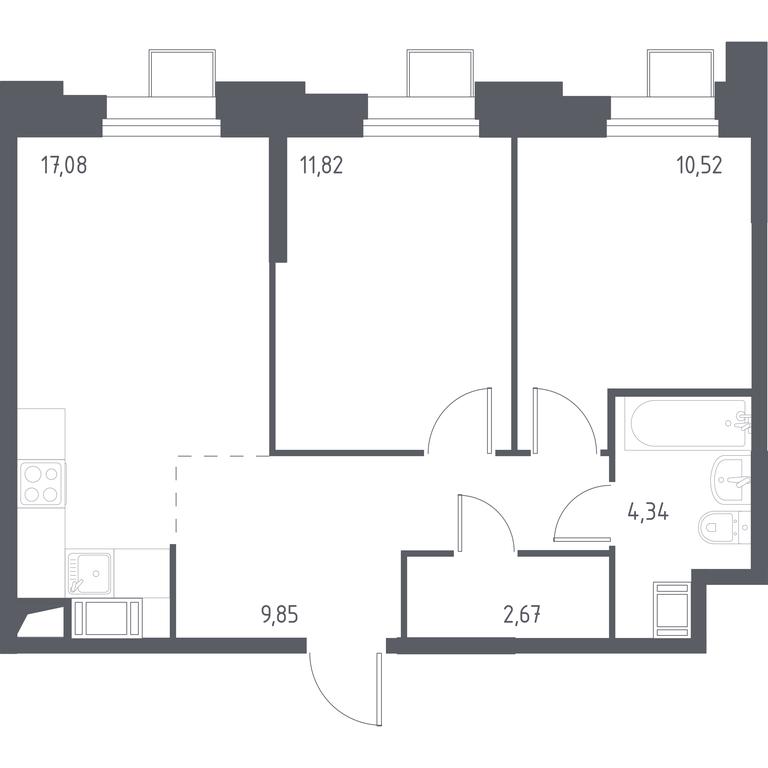 1-BD Apartment Sale, 56.54 sq. m. at Troparevo Park, Kiyevskoye shosse, 21-y kilometr, 3с4, Mosrentgen Settlement, Moscow, Russia #1 1-BD Apartment Sale, 56.54 sq. m. at Troparevo Park, Kiyevskoye shosse, 21-y kilometr, 3с4, Mosrentgen Settlement, Moscow, Russia #1