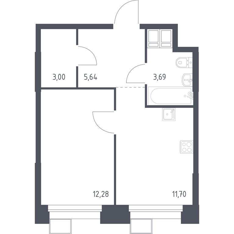Apartment Sale, 36.46平方米 at Troparevo Park, Kiyevskoye shosse, 21-y kilometr, 3с4, Mosrentgen Settlement, Moscow, Russia #1 Apartment Sale, 36.46平方米 at Troparevo Park, Kiyevskoye shosse, 21-y kilometr, 3с4, Mosrentgen Settlement, Moscow, Russia #1