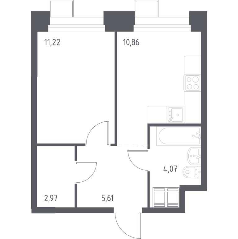 Apartment Sale, 34.6 sq. m. at Troparevo Park, Kiyevskoye shosse, 21-y kilometr, 3с4, Mosrentgen Settlement, Moscow, Russia #1