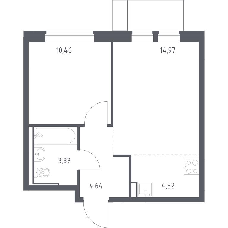 Apartment Sale, 38.26平方米 at Molzhaninovo, Leningradskoye Highway, 229, Moscow, Russia #1