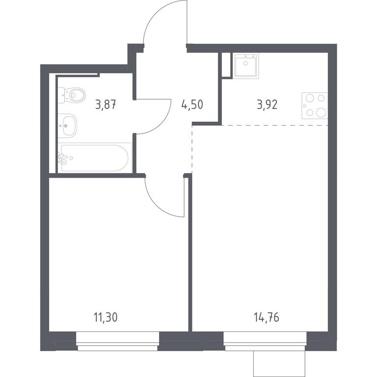 Apartment Sale, 38.35平方米 at Molzhaninovo, Leningradskoye Highway, 229, Moscow, Russia #1