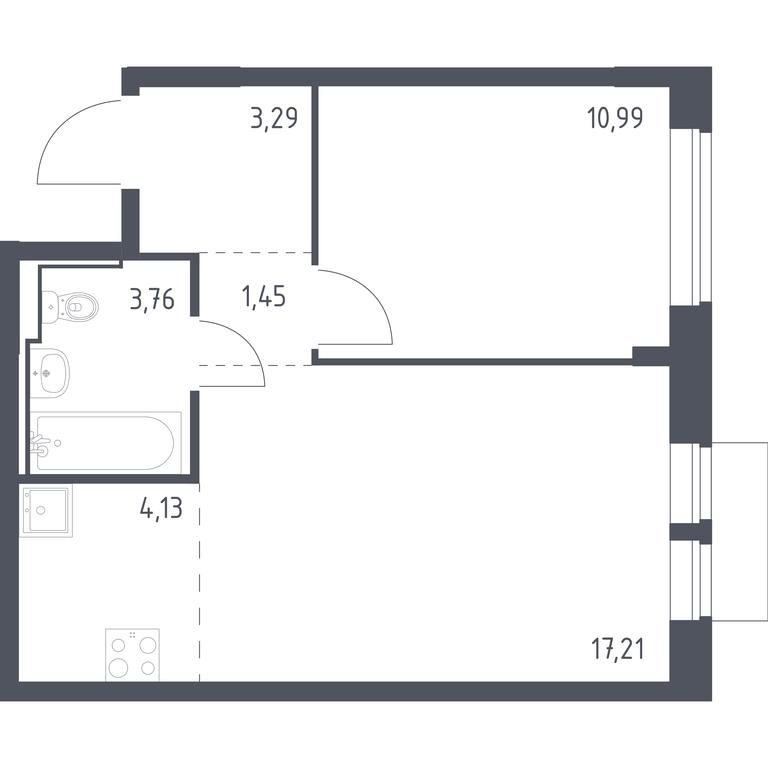 Apartment Sale, 40.83平方米 at Molzhaninovo, Leningradskoye Highway, 229, Moscow, Russia #1