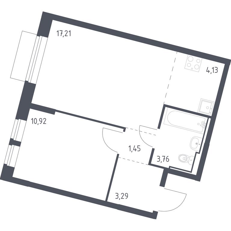 Apartment Sale, 40.76平方米 at Molzhaninovo, Leningradskoye Highway, 229, Moscow, Russia #1