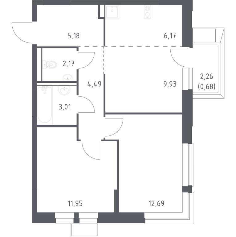 Продажа 1-комн. квартиры, 56,27 м² в ЖК «Егорово Парк», 1-й квартал, посёлок Жилино-1, городской округ Люберцы, Московская область, Россия #1 Продажа 1-комн. квартиры, 56,27 м² в ЖК «Егорово Парк», 1-й квартал, посёлок Жилино-1, городской округ Люберцы, Московская область, Россия #1