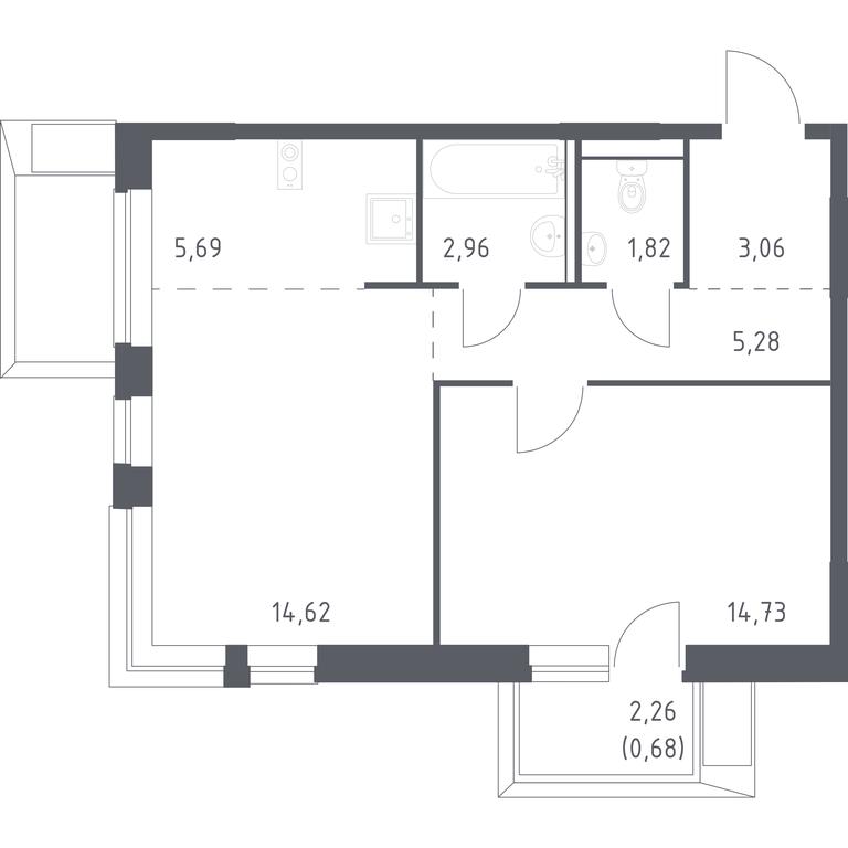 Apartment Sale, 48.84 sq. m. at Egorovo Park, 1-y kvartal, posyolok Zhilino-1, Lubertsy City District, Moscow Region, Russia #1 Apartment Sale, 48.84 sq. m. at Egorovo Park, 1-y kvartal, posyolok Zhilino-1, Lubertsy City District, Moscow Region, Russia #1