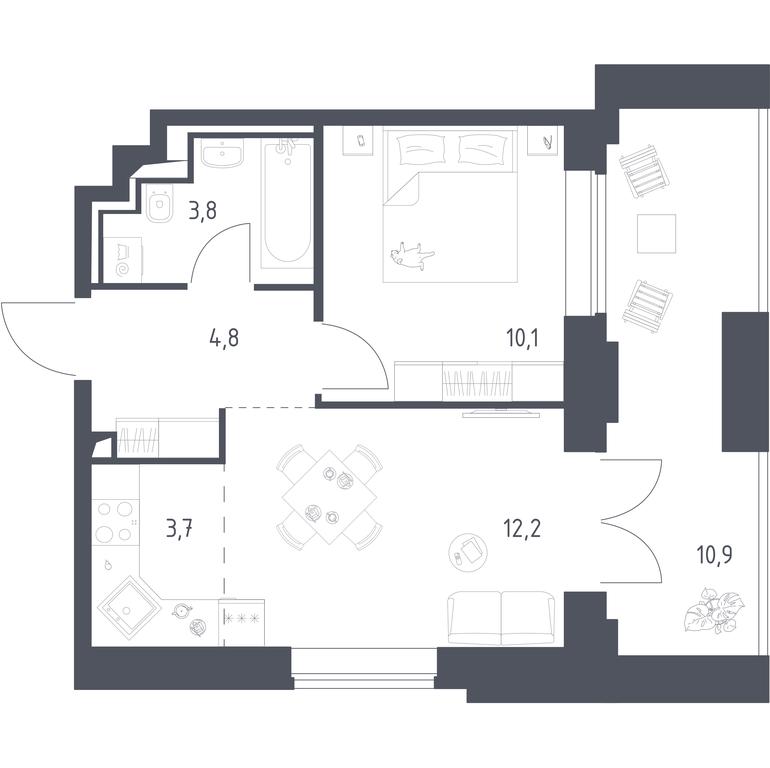 Apartment Sale, 37.9平方米 at Vereiskaya 41, Vereyskaya Street, 41, Moscow, Russia #2