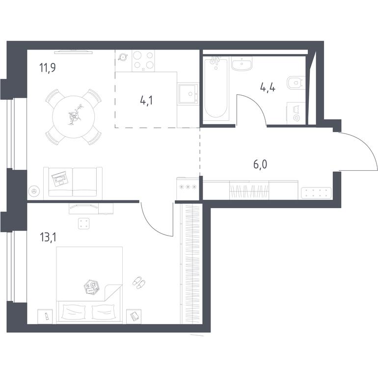 Apartment Sale, 39.25 sq. m. at Vereiskaya 41, Vereyskaya Street, 41, Moscow, Russia #2 Apartment Sale, 39.25 sq. m. at Vereiskaya 41, Vereyskaya Street, 41, Moscow, Russia #2