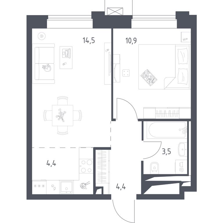 Apartment Sale, 37.75 sq. m. at Vereiskaya 41, Vereyskaya Street, 41, Moscow, Russia #1